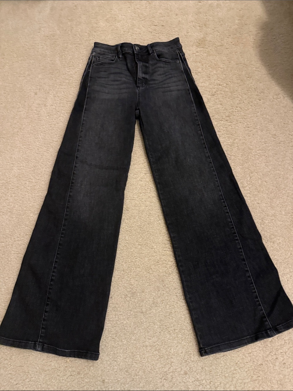 Altar'd State Black Wide-Leg High-Rise Jeans